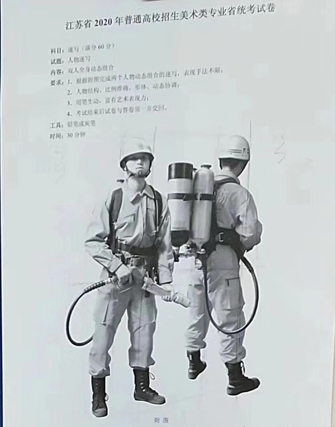 江蘇2020年美術(shù)聯(lián)考速寫考題